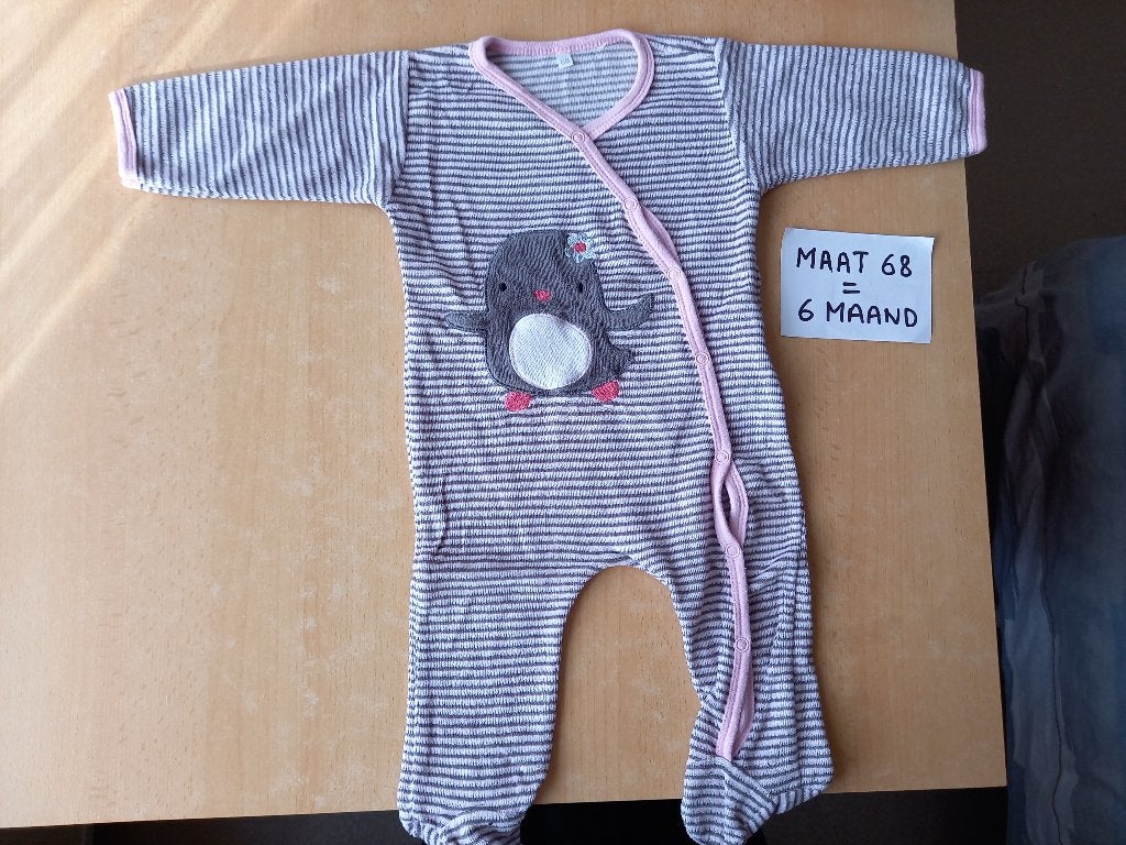 Nieuwstaat, kruippakje maat 68 meisje, Kinderen en Baby's, Ophalen of Verzenden, Zo goed als nieuw, Meisje, Pakje