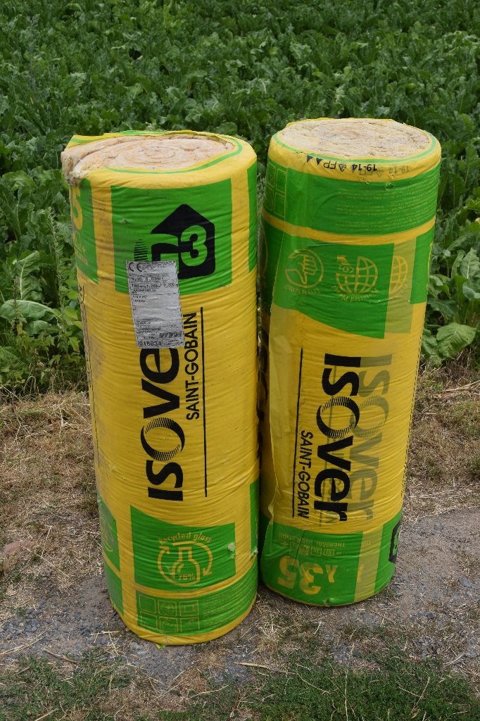 glaswolrollen ISOVER Isoconfort 35, Doe-het-zelf en Bouw, 12 cm of meer, 5 tot 10 m², Zo goed als nieuw, Glaswol