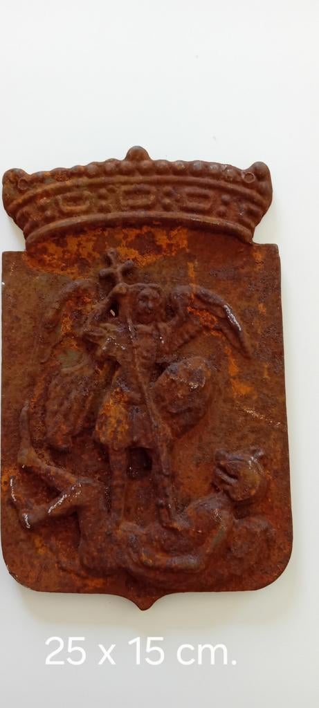 Oude gietijzeren haardplaat, Ophalen of Verzenden