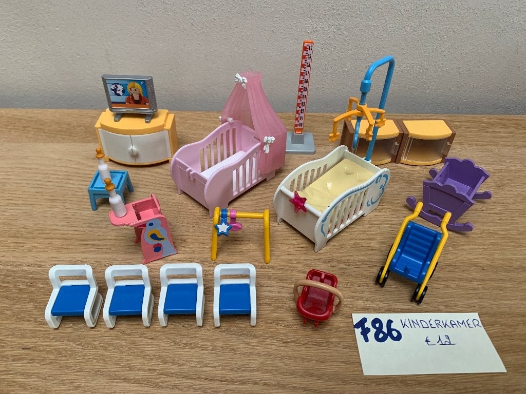 PLAYMOBIL F86: GROTE KINDERKAMER, Kinderen en Baby's, Ophalen of Verzenden, Zo goed als nieuw, Family fun, Losse onderdelen