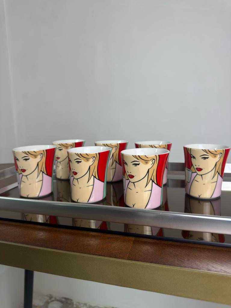 Mugs/sacs Pop Art vintage conçus par Luc Verschuuren, Neuf, Enlèvement, Autres styles, Porcelaine