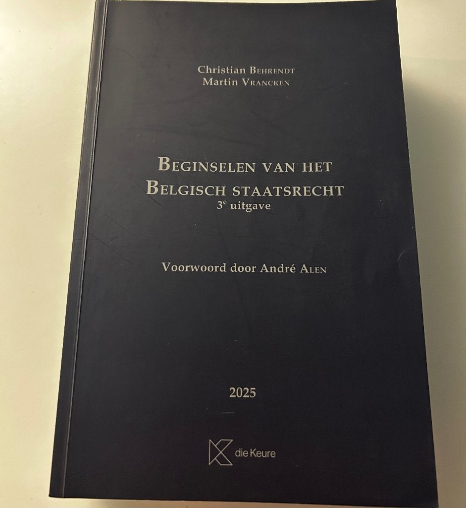 Beginselen van het Belgisch staatsrecht(3e uitgave)-Behrendt, Boeken, Studieboeken en Cursussen, Ophalen of Verzenden, Zo goed als nieuw