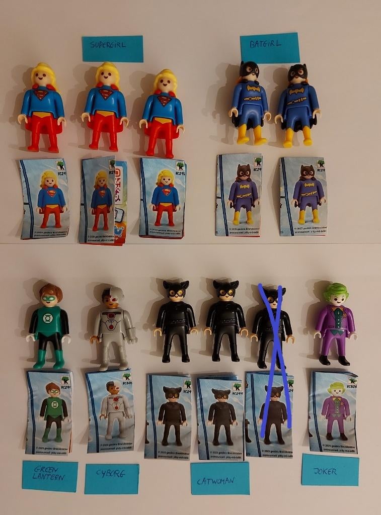 Kinder Surprise DC Playmobil popjes: 1 euro/popje, Kinderen en Baby's, Speelgoed | Playmobil, Ophalen of Verzenden, Nieuw