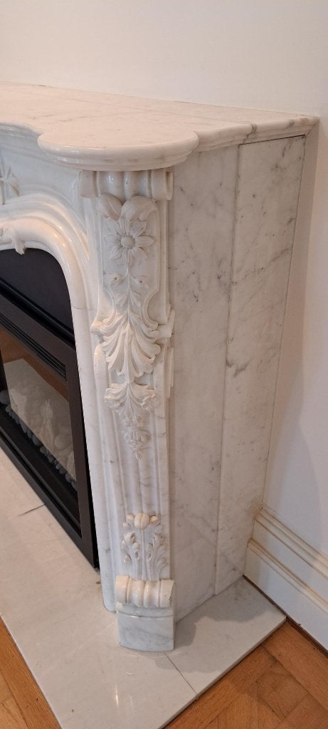 Prachtige marmeren schoorsteenmantel, Ophalen, Zo goed als nieuw, Vrijstaande haard, Overige soorten