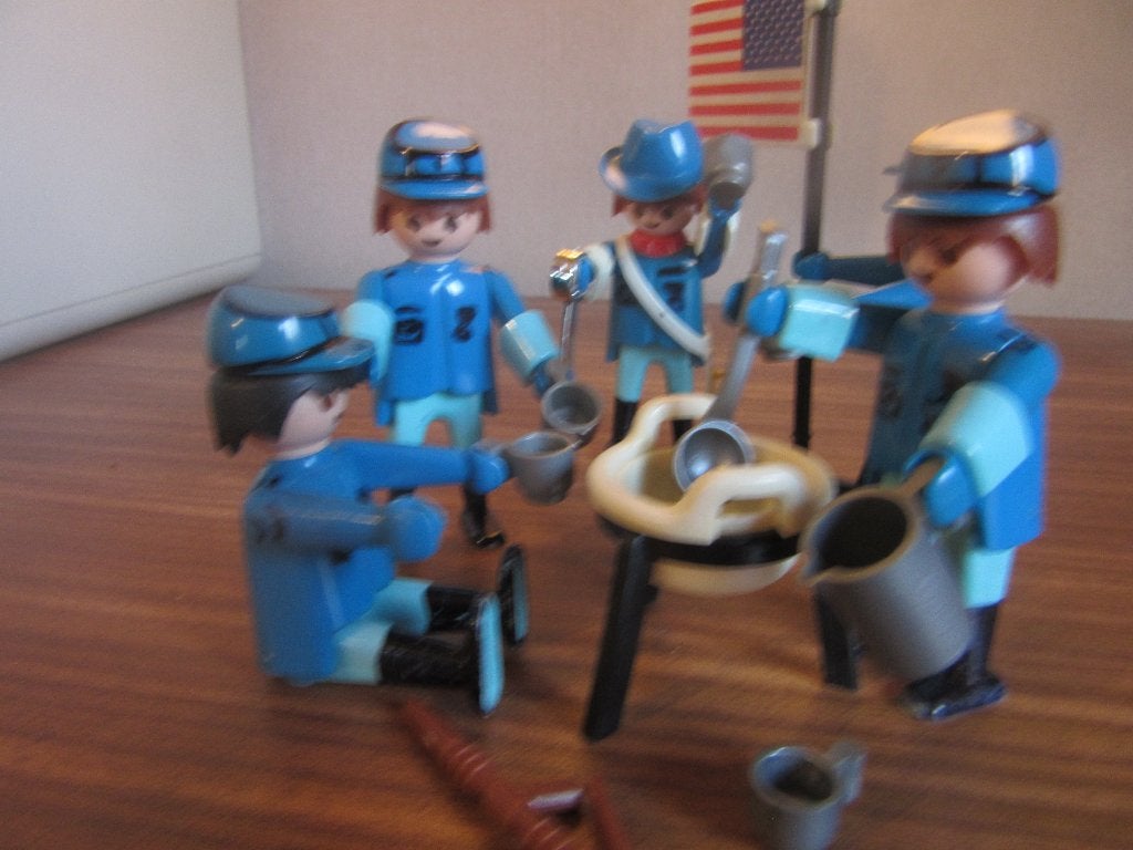 Playmobil Western soldaten vieren overwinning set jaren 70, Ophalen of Verzenden