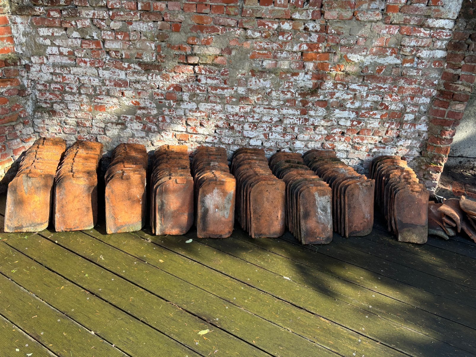 Oude Boomse dakpannen. 140 stuks, Doe-het-zelf en Bouw, Ophalen, Gebruikt, Steen of Klei, 5 tot 10 m²