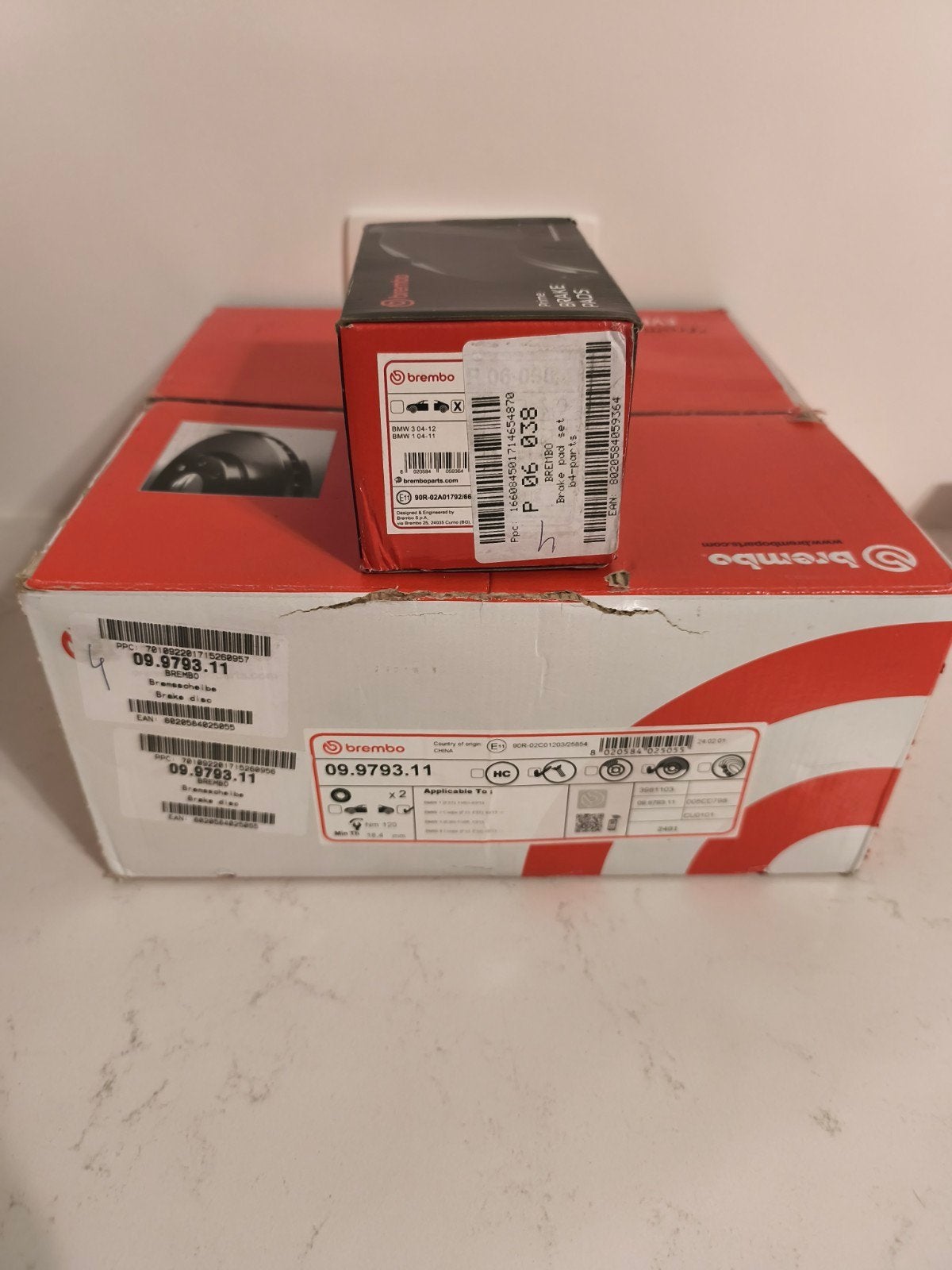 Nieuwe Brembo Remschijven + Remblokken set voor BMW (1, 2, 3, Auto-onderdelen, Ophalen, BMW