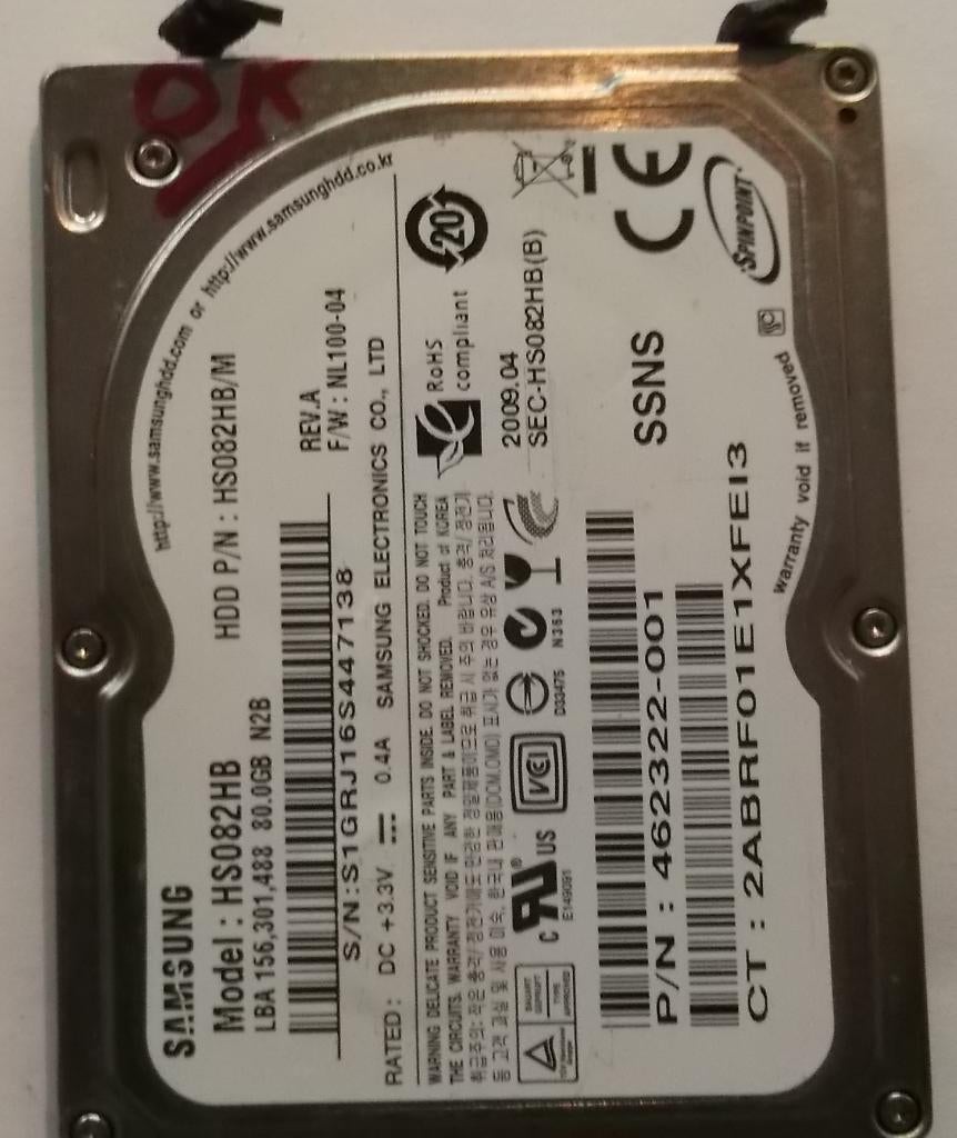 HS082HB, Informatique & Logiciels, Disques durs, Interne, IDE, Enlèvement ou Envoi