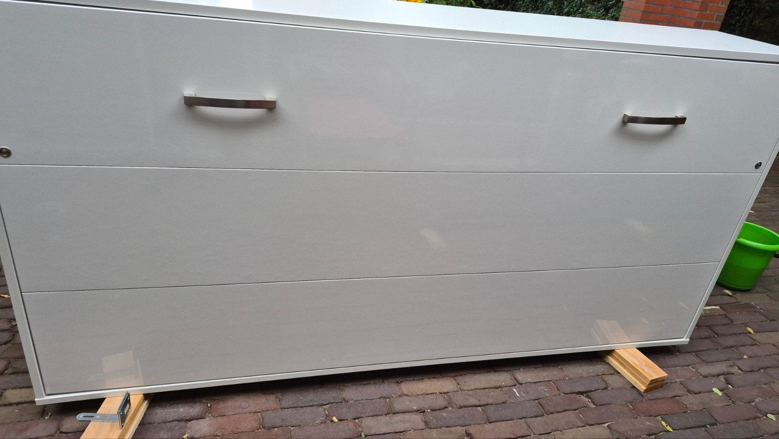 Opklapbaar bed, 90x200 bedbodem, zonder matras., 25 à 50 cm, Comme neuf, Enlèvement, Autres essences de bois