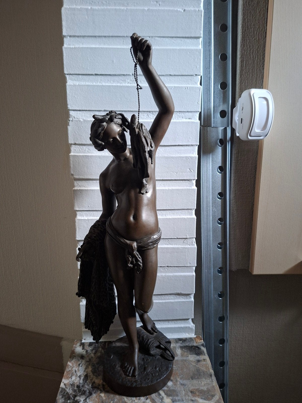Bronzen beeld LA PECHE, Antiquités & Art, Enlèvement ou Envoi