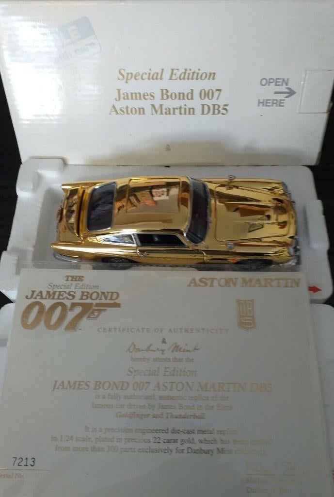 JAMES BOND 007 GOLD ASTON MARTIN DB5 1/24 DANBURY New + Box, Hobby & Loisirs créatifs, Voitures miniatures | 1:24, Neuf, Voiture