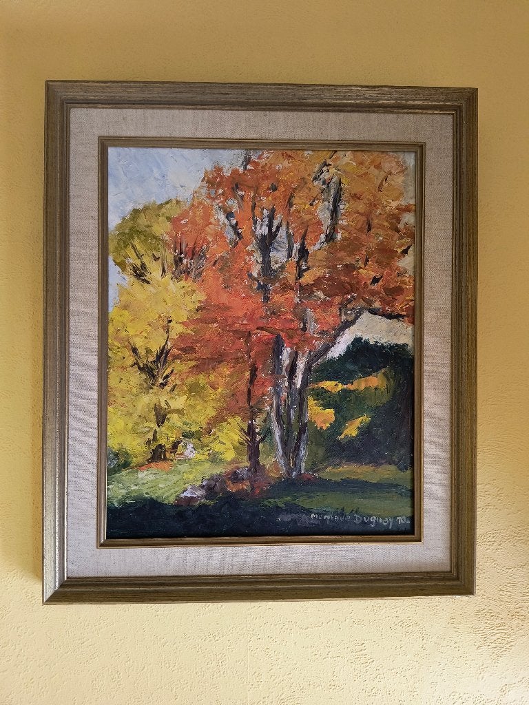 peinture Monique Duguay — paysage d'automne, Paysage, Signé, Enlèvement, Toile