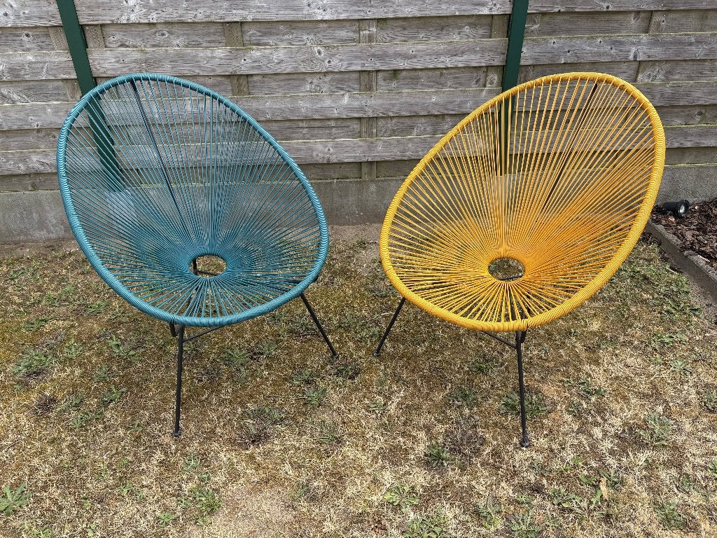 2 tuinfauteuils Maison du monde Copacabana, Jardin & Terrasse, Chaises de jardin, Enlèvement, Comme neuf, Autres matériaux, Empilable