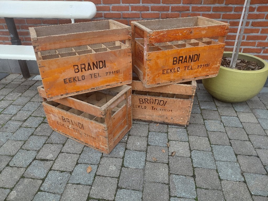Vintage houten Jenever kratten, Enlèvement