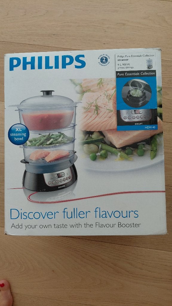 Cuiseur vapeur Philips Pure Essebtial 9 L, Elektronische apparatuur, Fornuizen, Ophalen, Hete lucht, Tussenbouw, 3 kookzones of minder