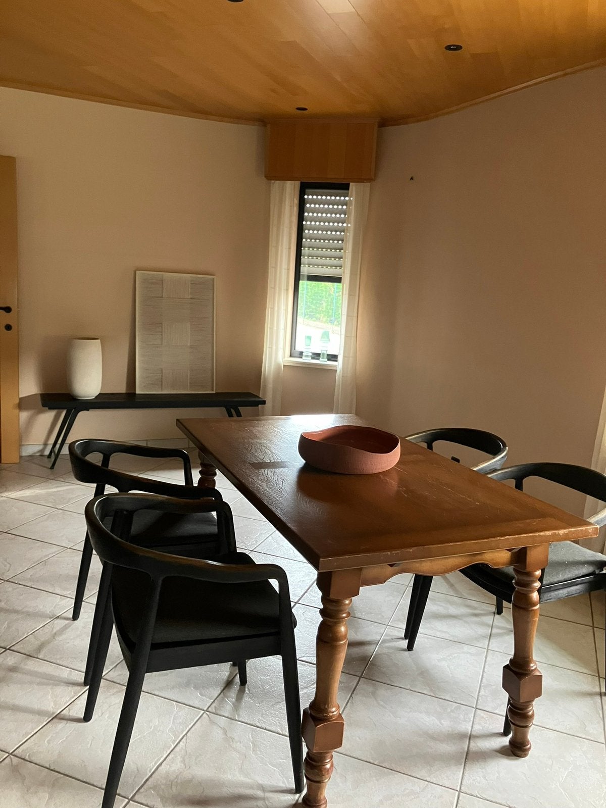 Mooie uitschuifbare eettafel – 1m50 x 87 cm, Ophalen, Gebruikt