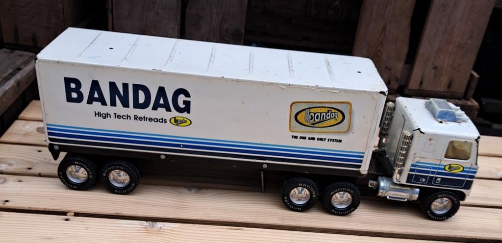 Truck vintage nylint Truck met bandag oplegger decoratie, Verzenden