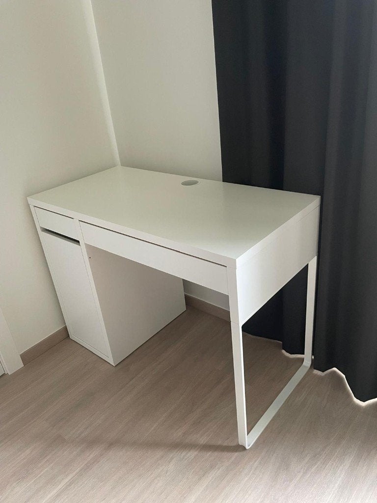 Ikea bureau wit - model Micke, Maison & Meubles, 105 cm, Bureau d'écolier, 50 cm, Avec tiroirs
