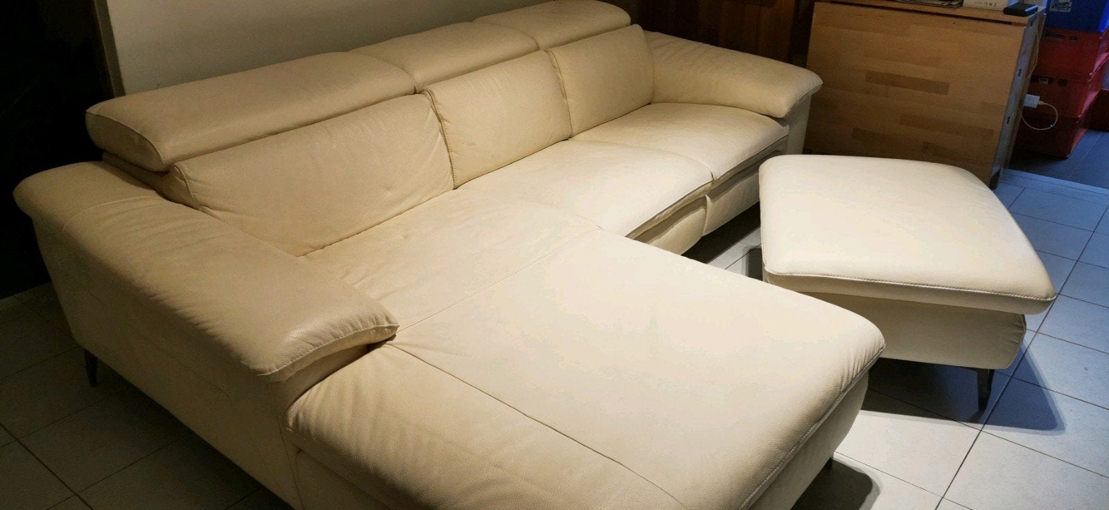 Sofa Paradies 2000, model Morgan, Longchair+2xrelax+1 hocker, Huis en Inrichting, Ophalen, 125 cm of meer, 125 cm of meer, Zo goed als nieuw