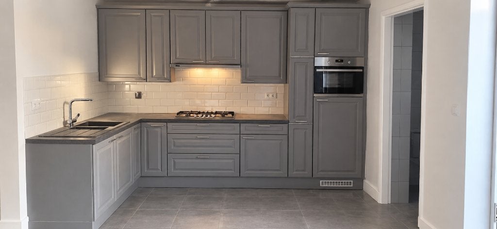 Keuken, Gris, Bois, Enlèvement, Utilisé