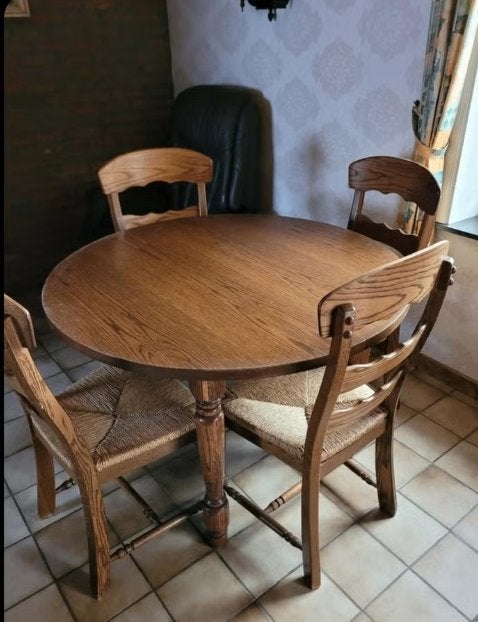 tafel met 4 stoelen, Huis en Inrichting, Ophalen, Gebruikt, Vier personen