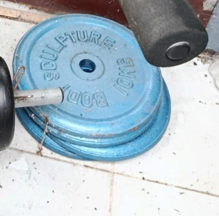 4 gewichten van elk 10kg, Sport en Fitness, Ophalen