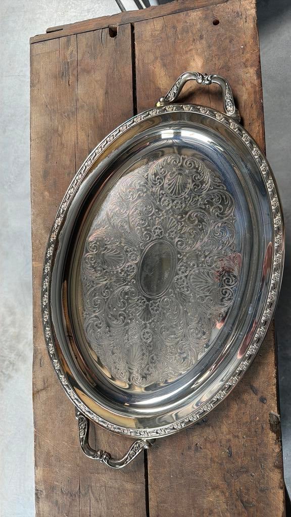 Mooie verzilverd dienblad, Huis en Inrichting, Ophalen, Zo goed als nieuw