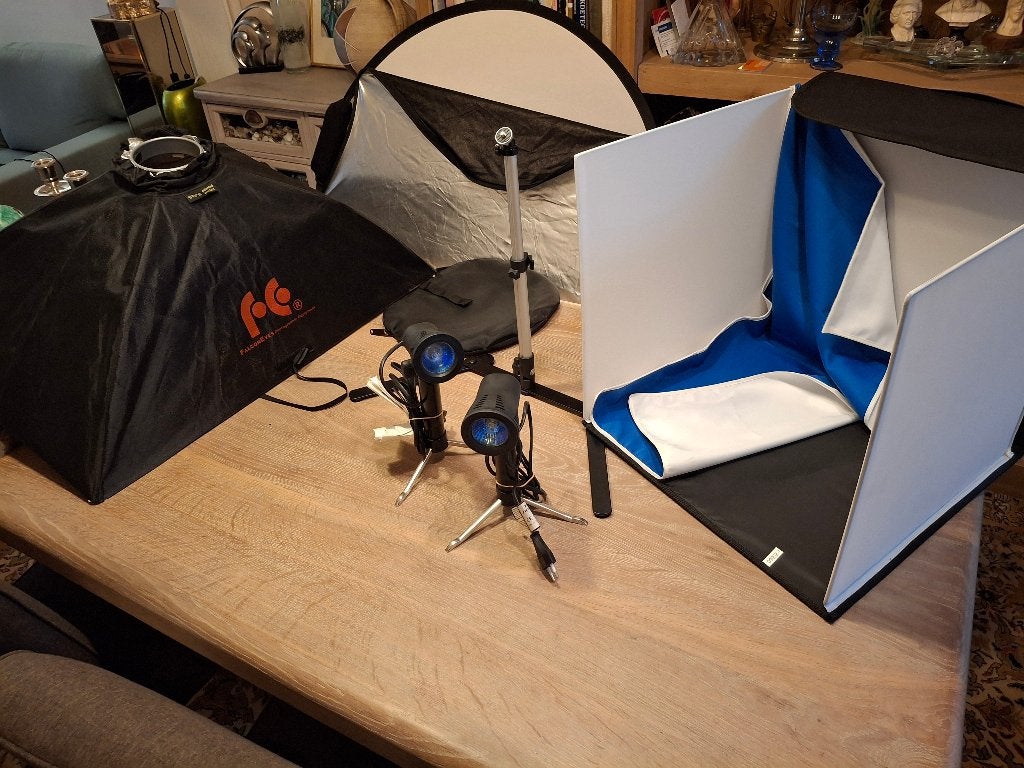 Foto studio matriaal, Ophalen