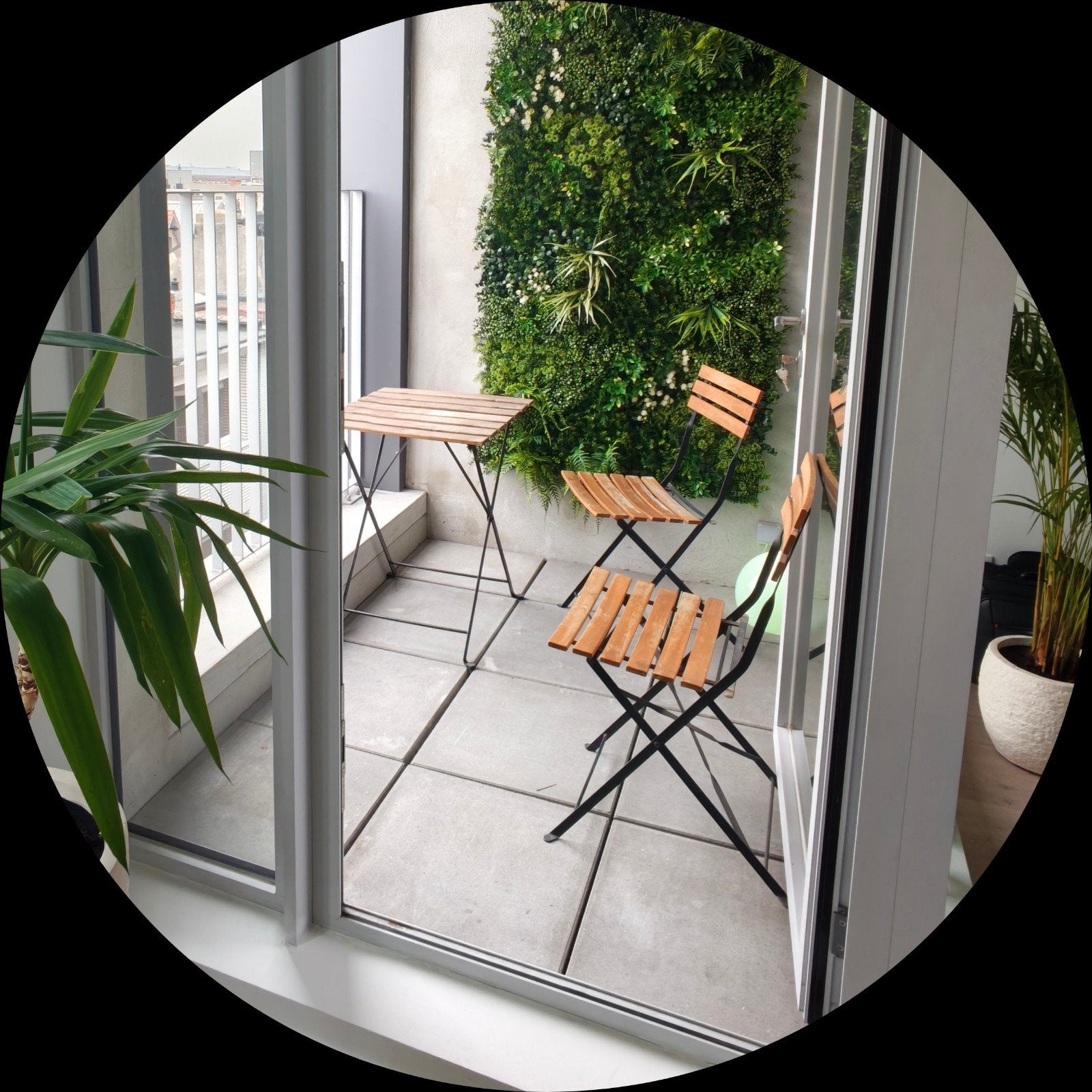 Tuin-terras set: tafeltje en 2 stoelen, Ophalen, Hout