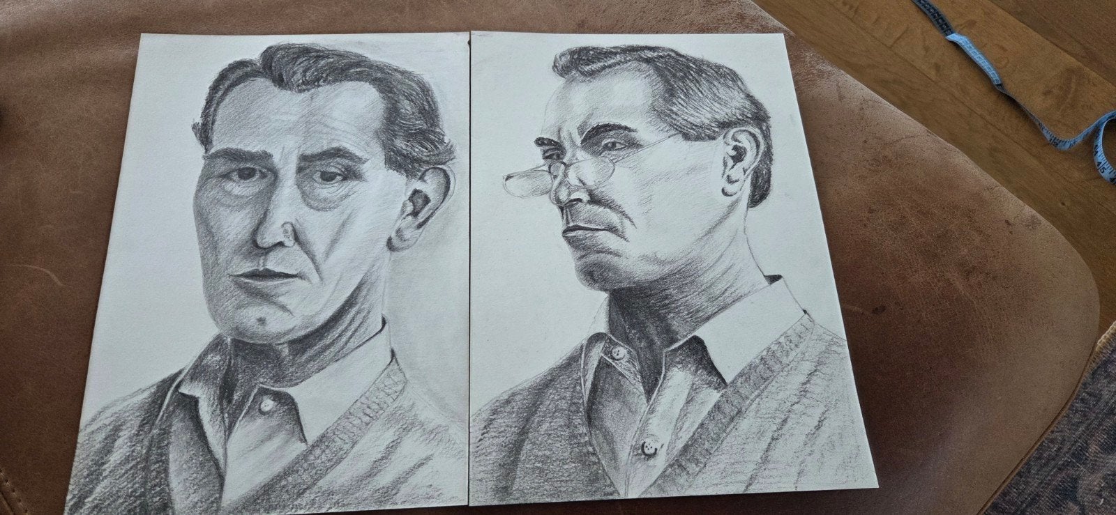 2 dessins au crayon - 21 par 30 - Jan Cleiren, Antiquités & Art, Enlèvement ou Envoi, Dessin, Dessin au crayon