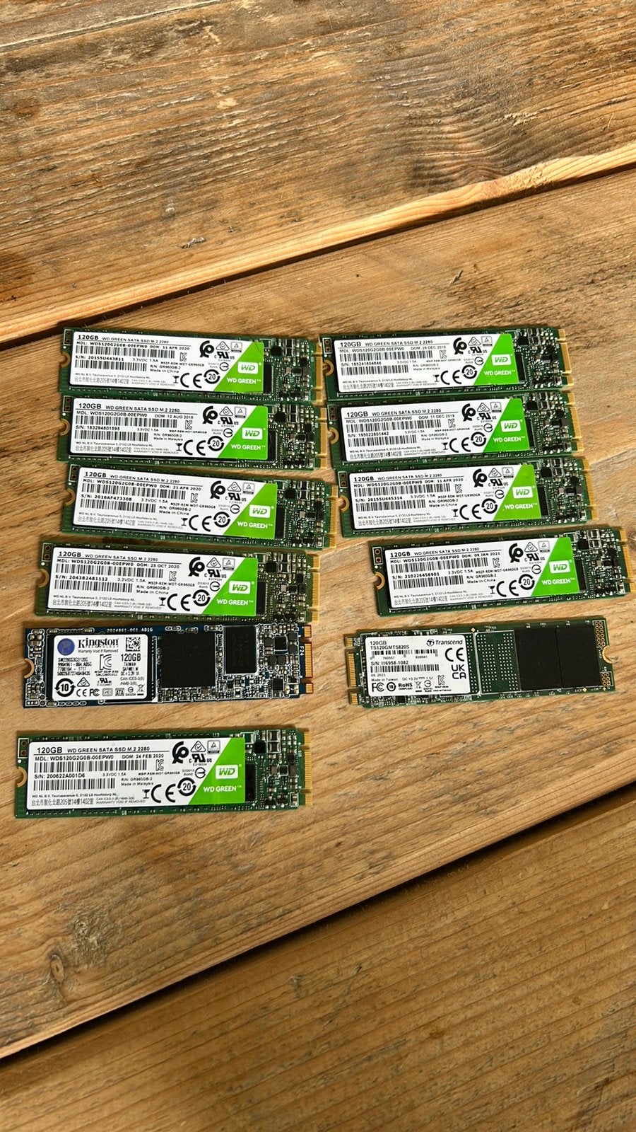 11x SSD m.2 2280 / 120GB, Computers en Software, Ophalen of Verzenden, Zo goed als nieuw, Intern, Laptop