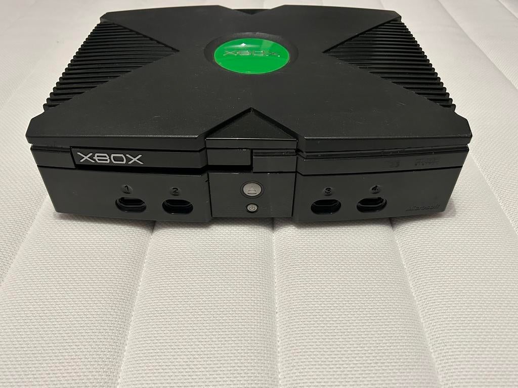 Xbox Original + kabels en twee controllers en drie games, Ophalen, Gebruikt, Met 2 controllers