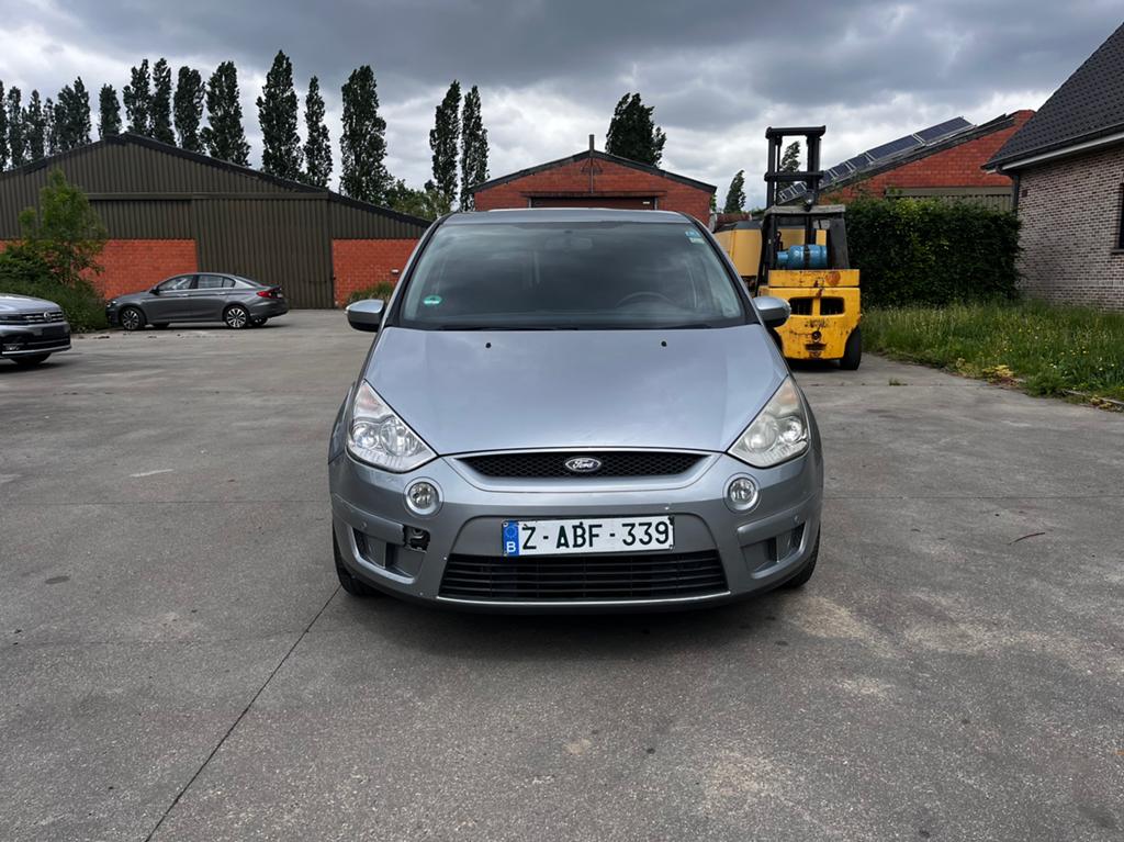 FORD S-MAX 7 PLATS BENZINE VAN 2008 MET 120KM, Auto's, Voorwielaandrijving, Zwart, Bedrijf, Handgeschakeld