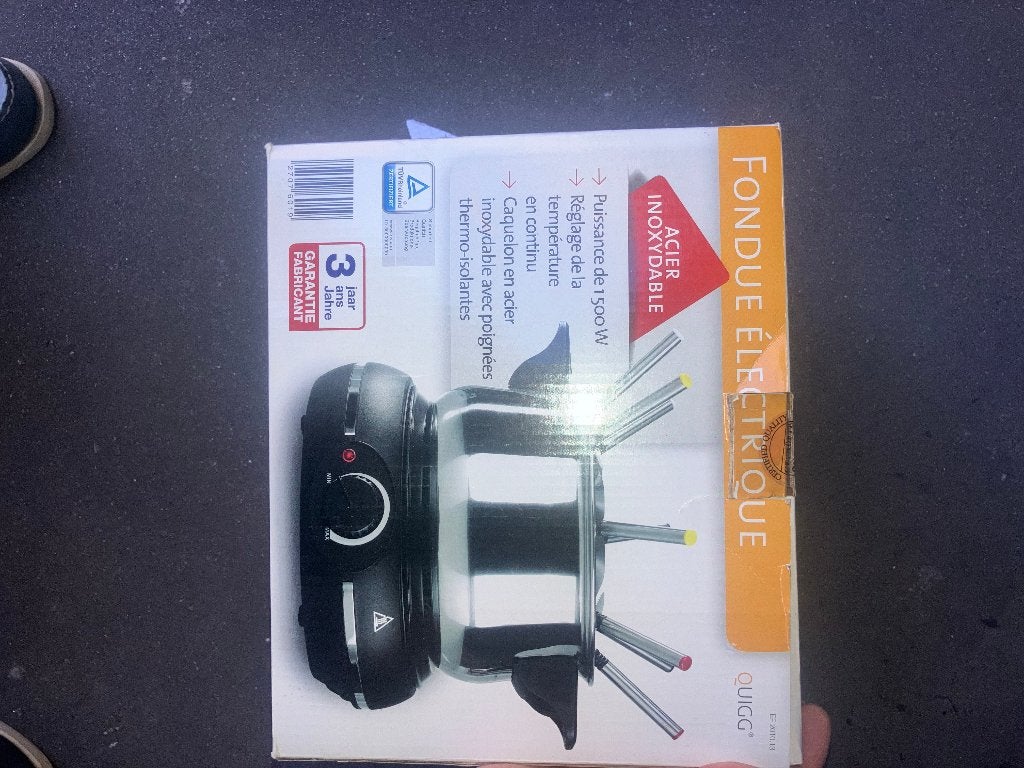 Ensemble à fondue électrique en acier inoxydable 1500W, Electroménager, Fondue, Enlèvement, Neuf, Électrique, Service à fondue