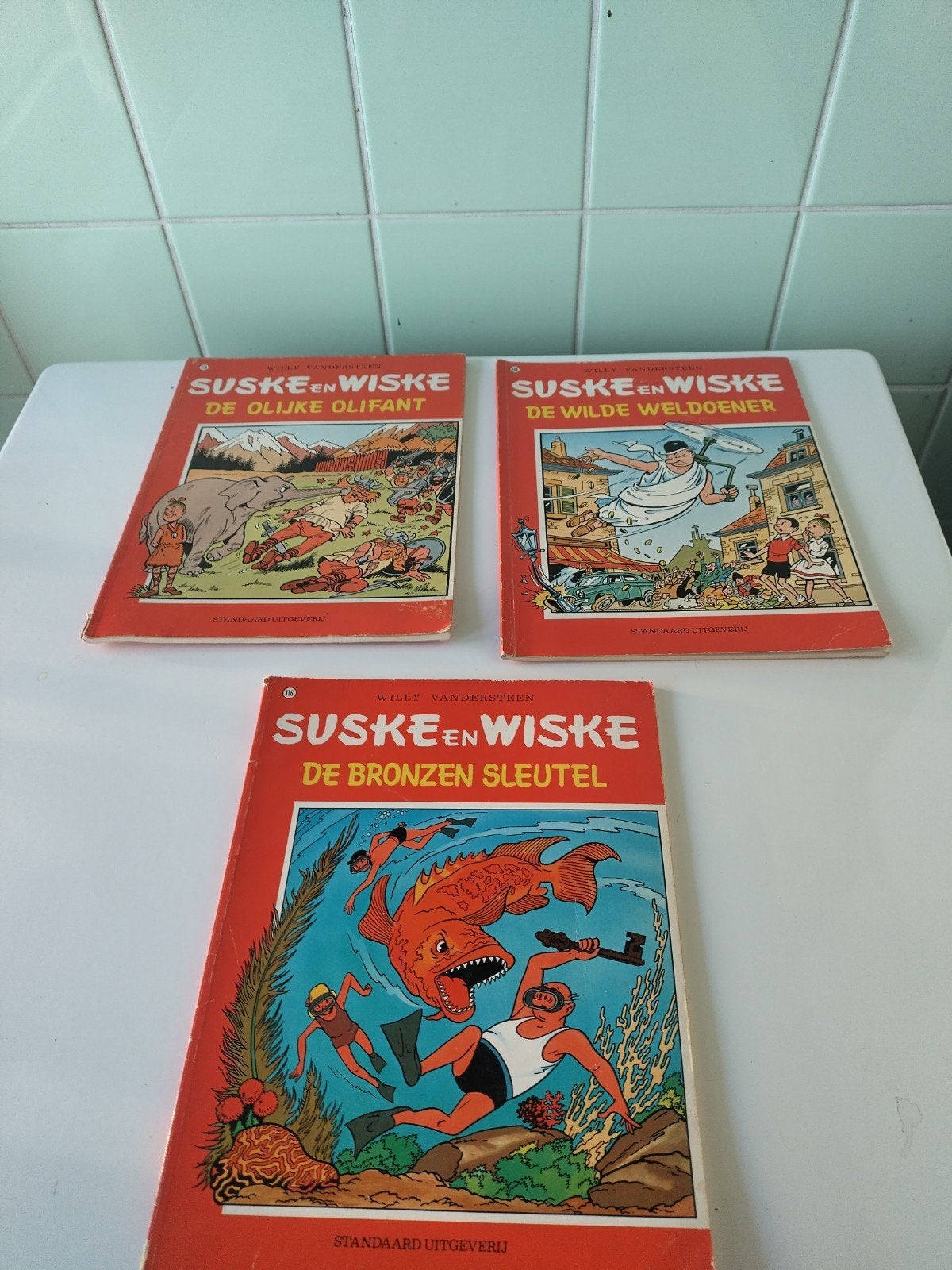 3x Suske en Wiske strips AFHALING LEES BESCHRIJVING, Boeken, Meerdere stripboeken, Ophalen, Gelezen, Willy Vandersteen