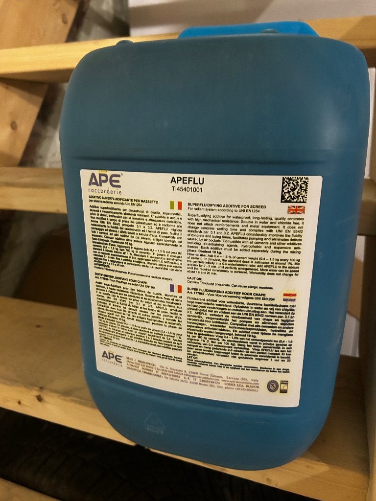 Apeflu (chape additief) 10liter, Bricolage & Construction, Enlèvement, Neuf