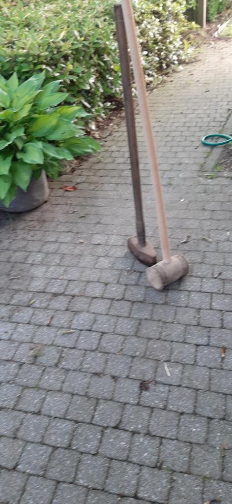 Sloophamer en houten palen weide hamer, Tuin en Terras, Palen, Balken en Planken, Ophalen