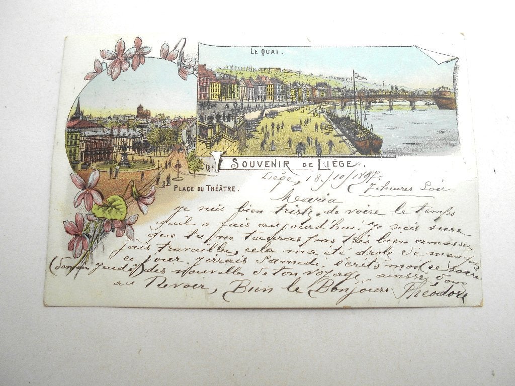 ancienne carte postale Liège 1897, Enlèvement ou Envoi, Avant 1920, Affranchie, Liège