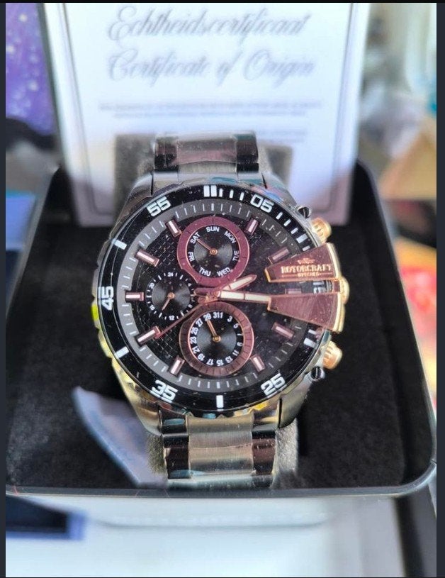 Heren horloge rotorcraft, Verzenden, Goud, Goud