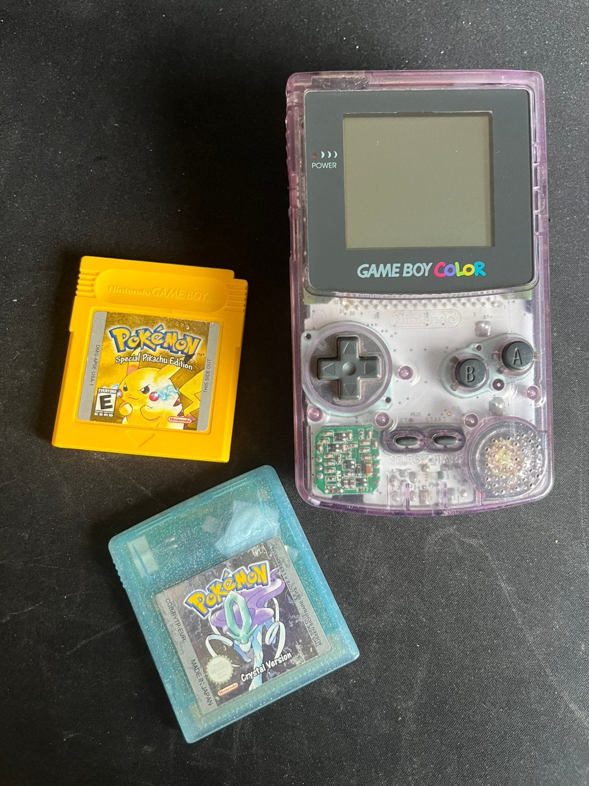 Orginele Gameboy Color met Pokemon Crystal en Yellow!, Ophalen of Verzenden, Zo goed als nieuw