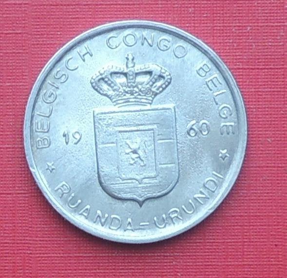 1960 1 franc Congo, Postzegels en Munten, Munten | België, Verzenden, Metaal, Losse munt