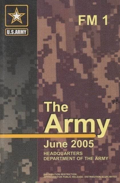 (a314) The Army, Field Manuel no 1 14 june 2005, Livres, Guerre & Militaire, Envoi, Utilisé