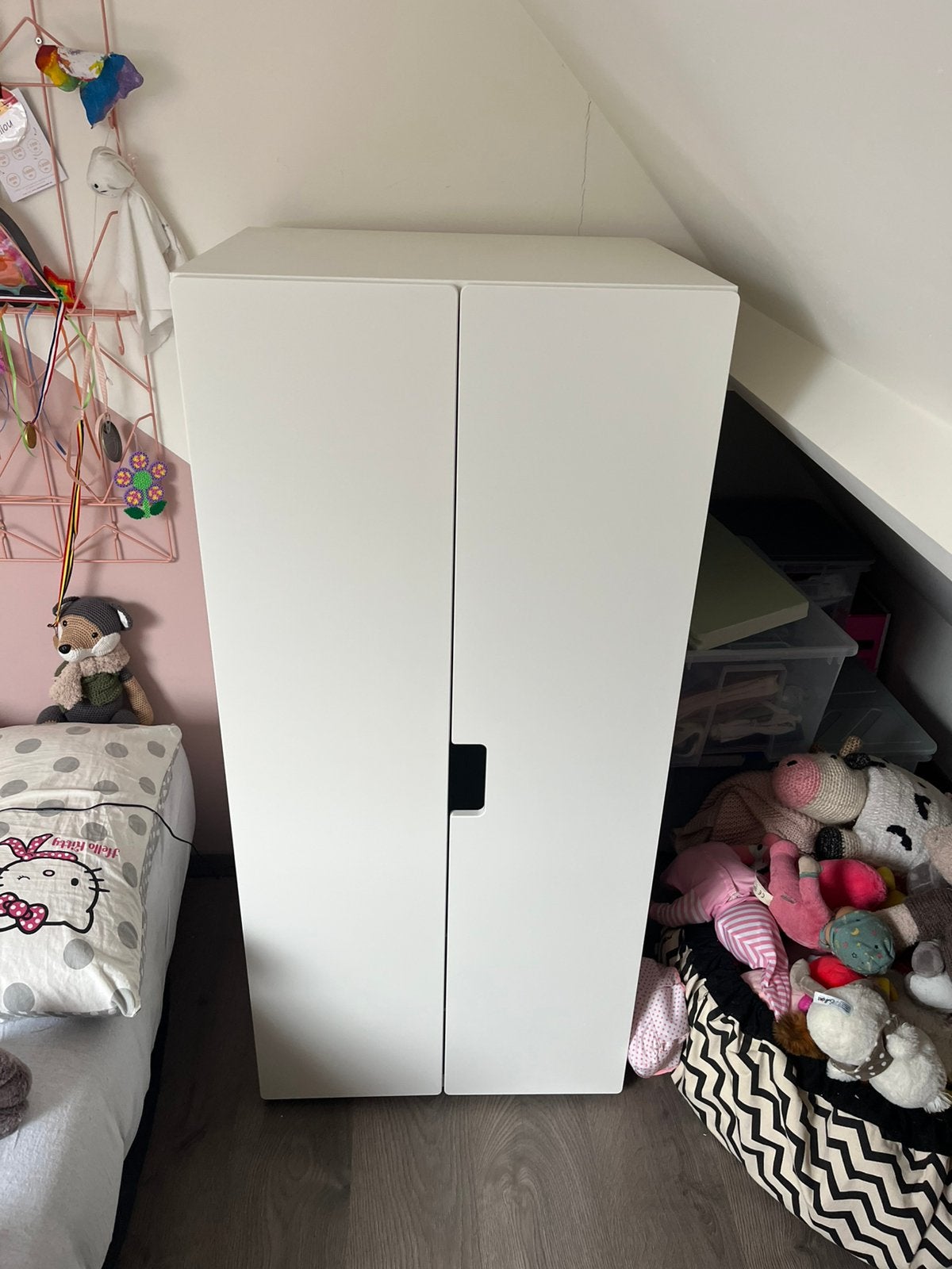 Kinderbed (tipi bed) en stuva kleerkast ikea wit, Enlèvement, Comme neuf, Armoire