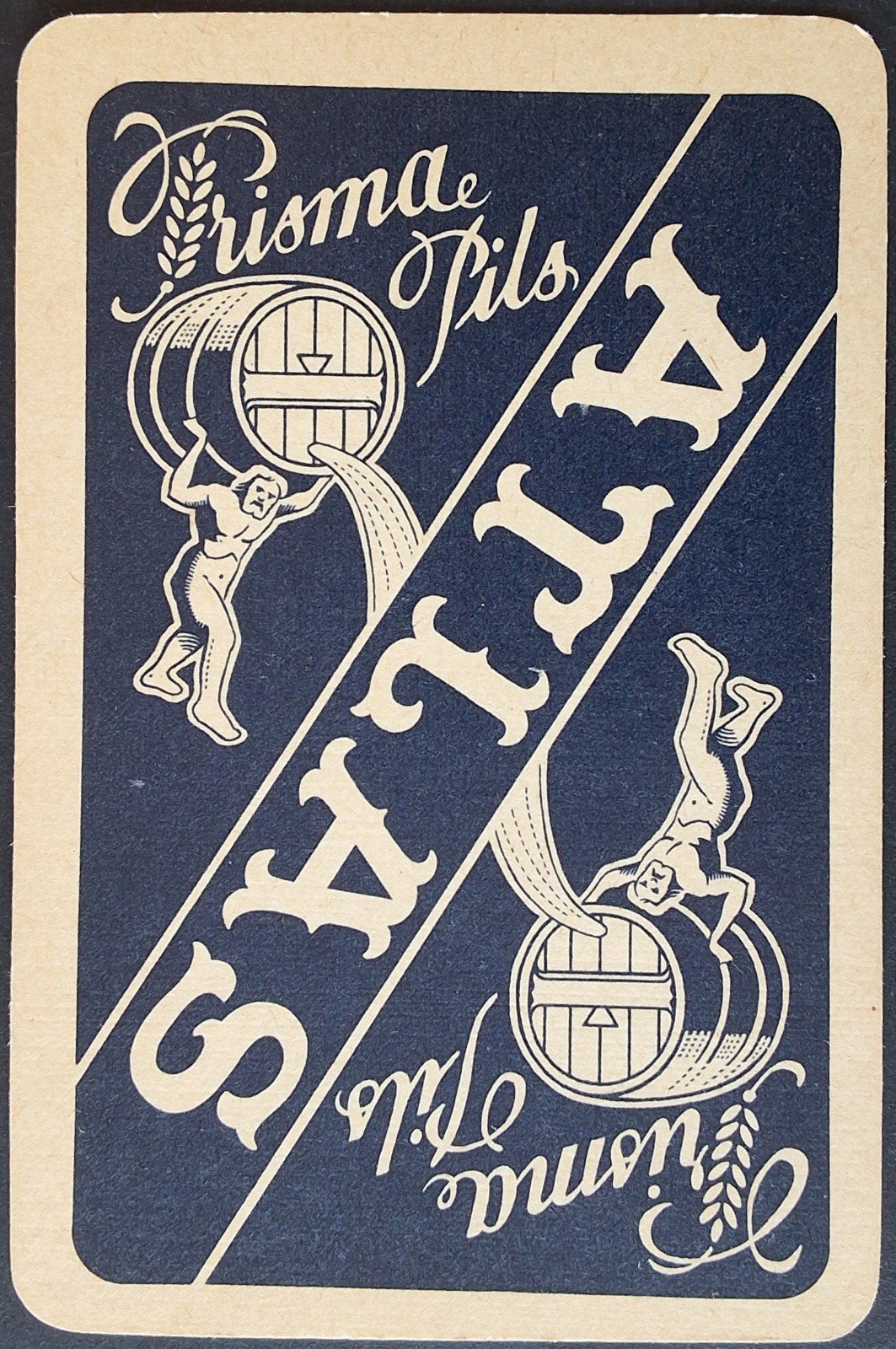 1 Speelkaart  Atlas, Ophalen of Verzenden