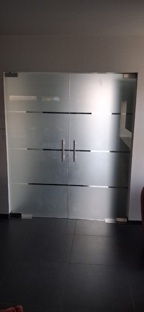Dubbele glazen deur, Doe-het-zelf en Bouw, Ophalen, Zo goed als nieuw, Glas