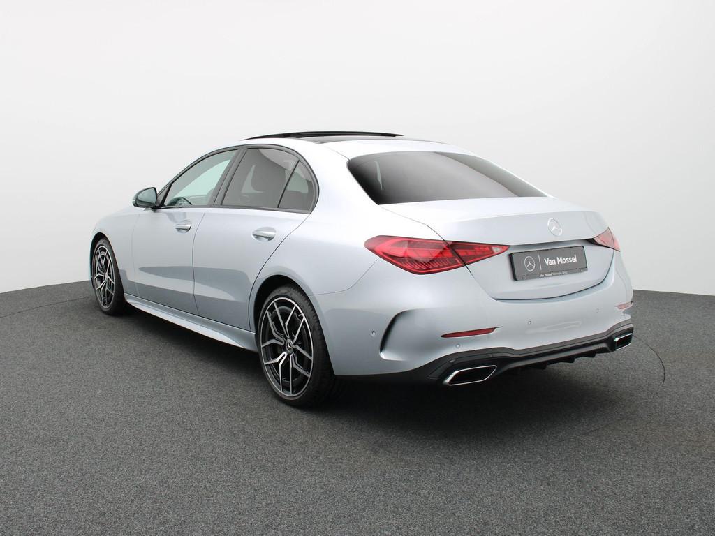 Mercedes-Benz C 300 4M AMG Line Berline + LEDER + BURMESTER, Auto's, Automaat, Stof, 4 cilinders, Traction-control