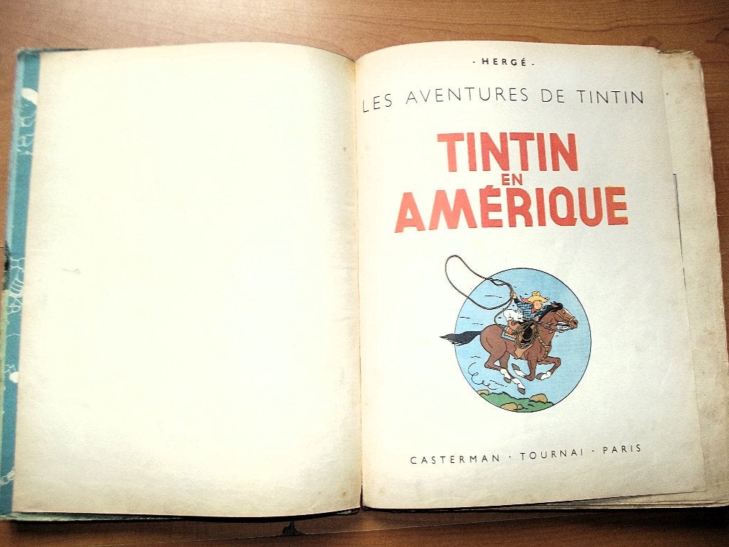 Tintin en Amérique B1, Une BD, Enlèvement ou Envoi, Utilisé, Hergé.