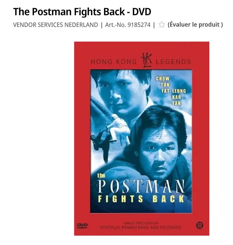 DVD Hong Kong Legends The Postman Fights Back (Vechtsport), Nederlands, Ophalen of Verzenden, Vanaf 12 jaar, Actiekomedie
