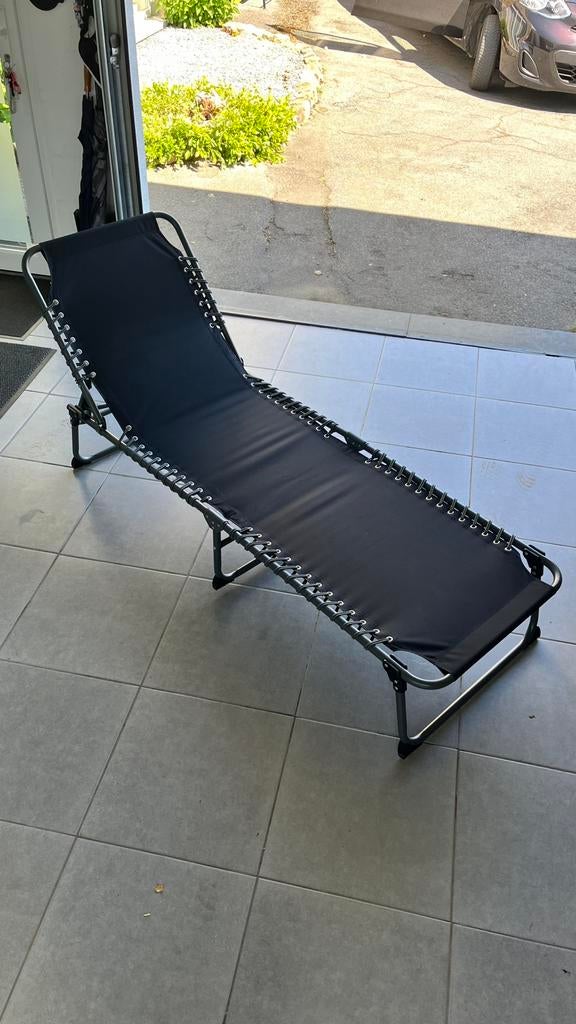 Transats noirs, Jardin & Terrasse, Enlèvement, Comme neuf