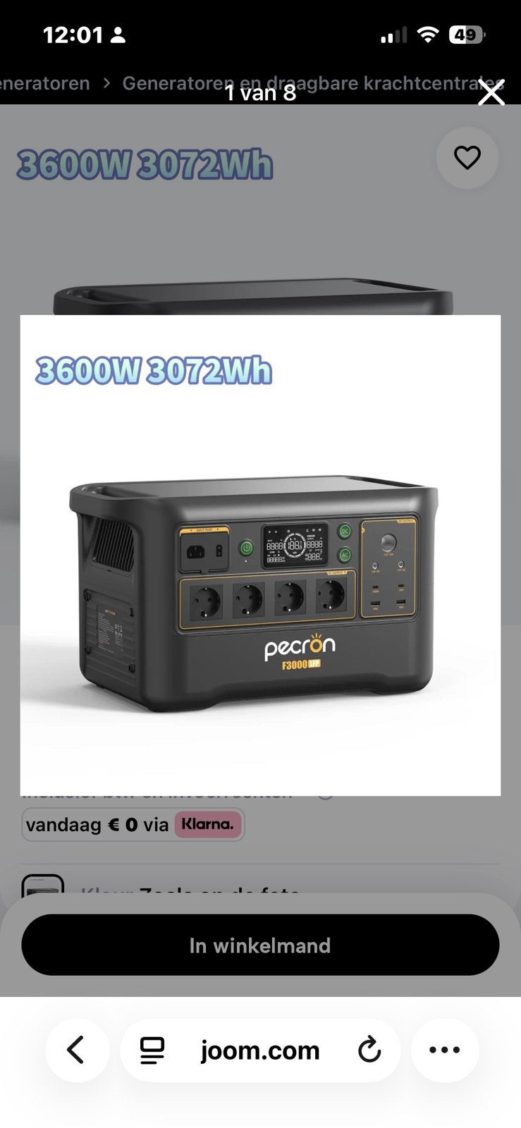 Pecron f3000 powerbank, Ophalen, Nieuw